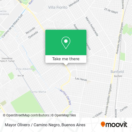 Mayor Olivero / Camino Negro map