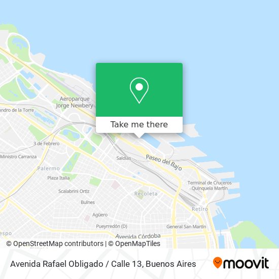Mapa de Avenida Rafael Obligado / Calle 13