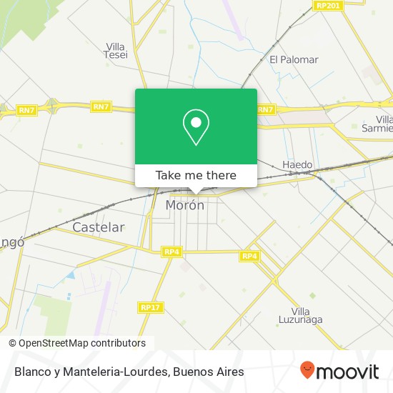 Blanco y Manteleria-Lourdes map