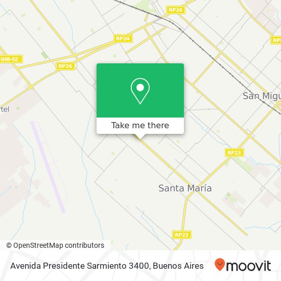 Mapa de Avenida Presidente Sarmiento 3400