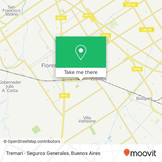 Tremari - Seguros Generales map