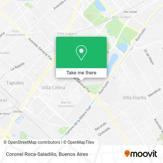 Coronel Roca-Saladillo map