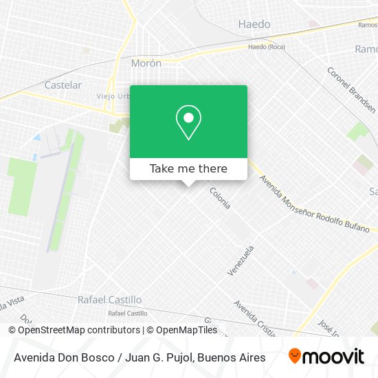 Mapa de Avenida Don Bosco / Juan G. Pujol