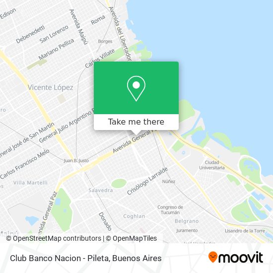 Club Banco Nacion - Pileta map