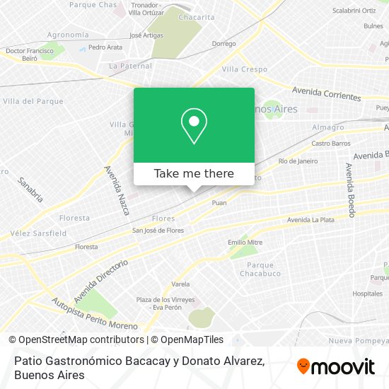 Mapa de Patio Gastronómico Bacacay y Donato Alvarez