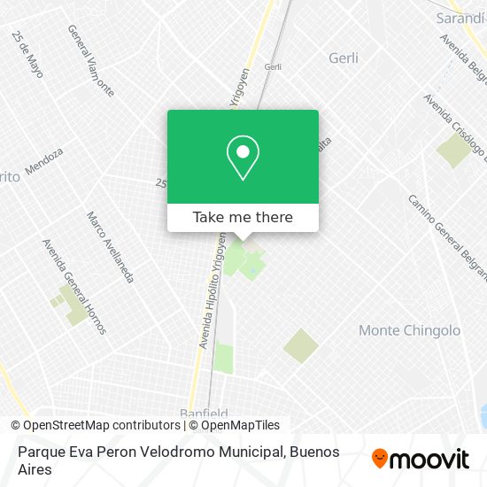 Mapa de Parque Eva Peron Velodromo Municipal