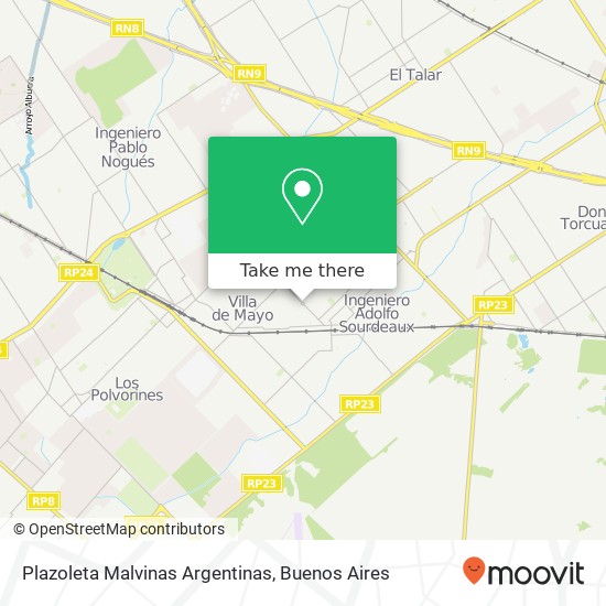 Plazoleta Malvinas Argentinas map