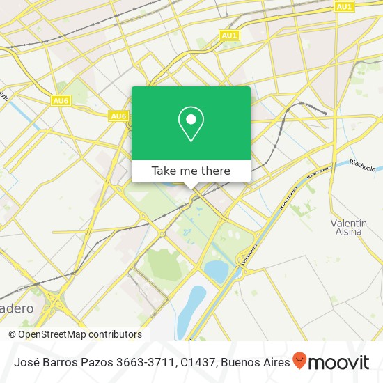 José Barros Pazos 3663-3711, C1437 map