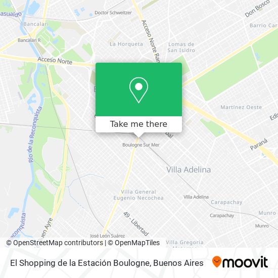 El Shopping de la Estación Boulogne map