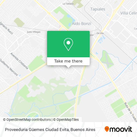 Mapa de Proveeduria Güemes Ciudad Evita