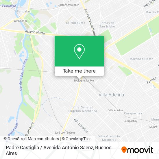 Padre Castiglia / Avenida Antonio Sáenz map