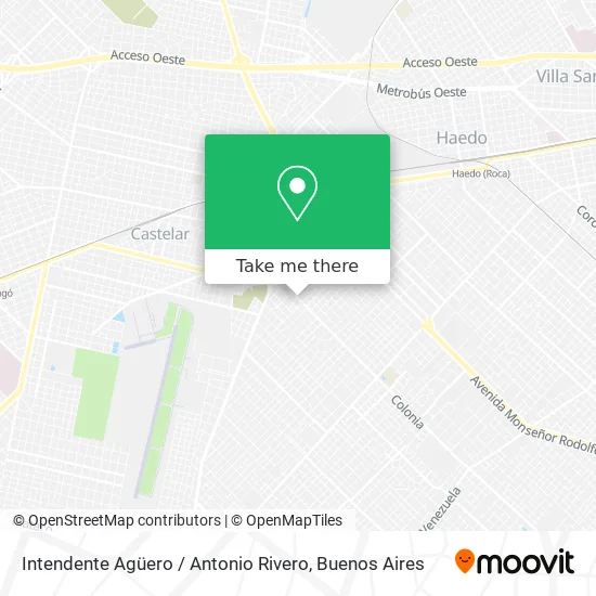 Mapa de Intendente Agüero / Antonio Rivero