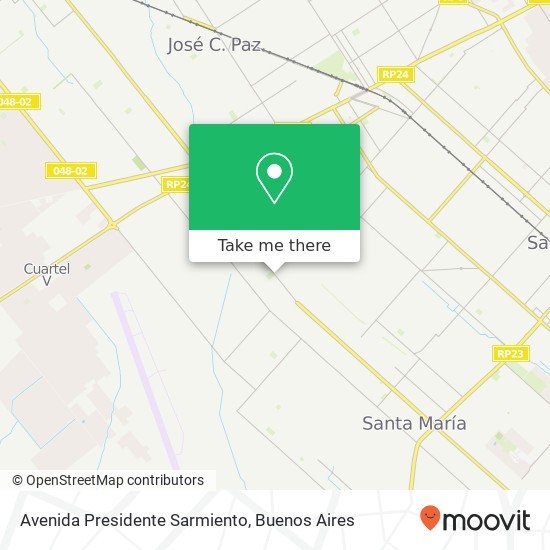 Avenida Presidente Sarmiento map