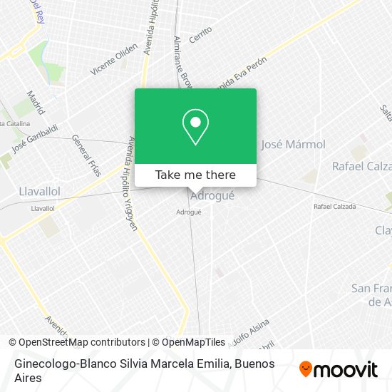 Ginecologo-Blanco Silvia Marcela Emilia map