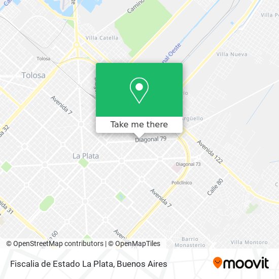 Fiscalia de Estado La Plata map
