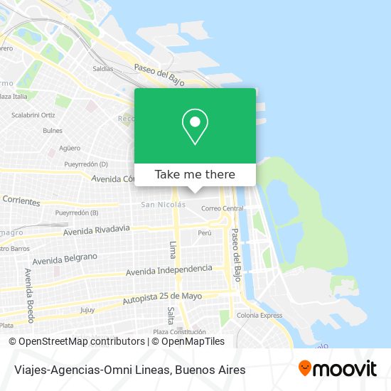 Viajes-Agencias-Omni Lineas map