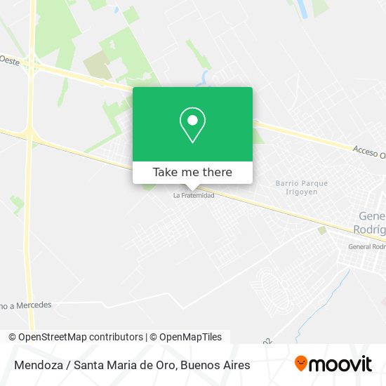 Mendoza / Santa Maria de Oro map
