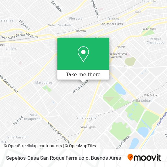 Mapa de Sepelios-Casa San Roque Ferraiuolo