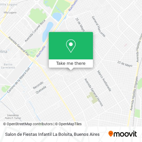 Mapa de Salon de Fiestas Infantil La Bolsita