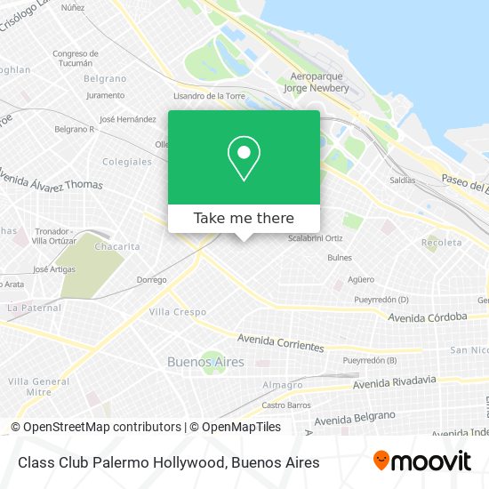 Class Club Palermo Hollywood map