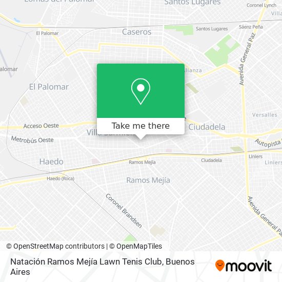 Natación Ramos Mejía Lawn Tenis Club map