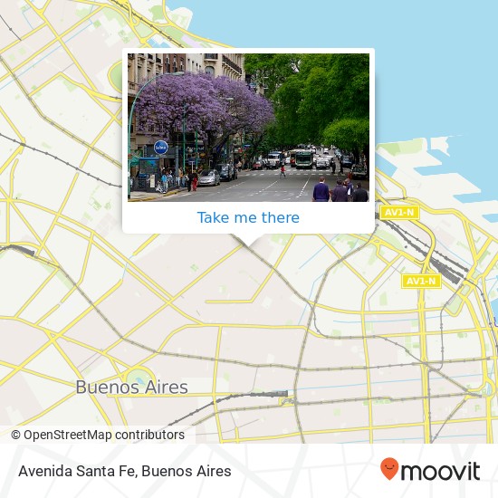 Avenida Santa Fe map