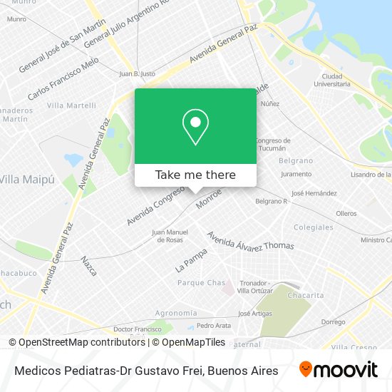Medicos Pediatras-Dr Gustavo Frei map