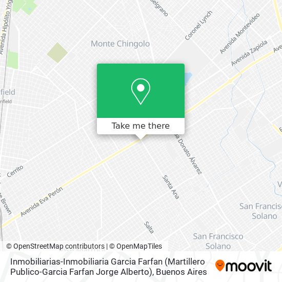 Mapa de Inmobiliarias-Inmobiliaria Garcia Farfan (Martillero Publico-Garcia Farfan Jorge Alberto)