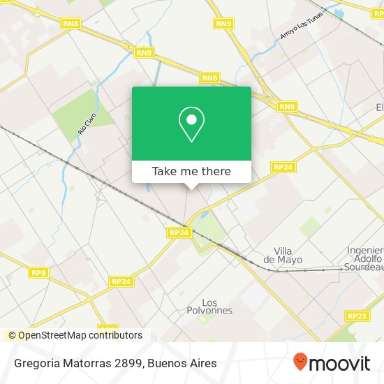 Gregoria Matorras 2899 map