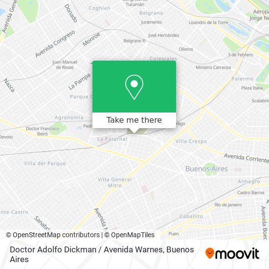 Mapa de Doctor Adolfo Dickman / Avenida Warnes