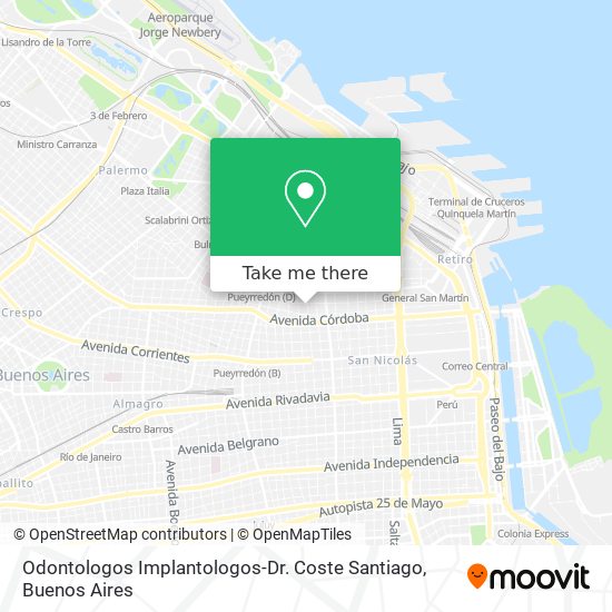 Odontologos Implantologos-Dr. Coste Santiago map