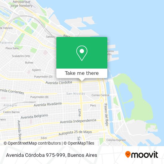 Mapa de Avenida Córdoba 975-999