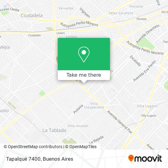 Tapalqué 7400 map