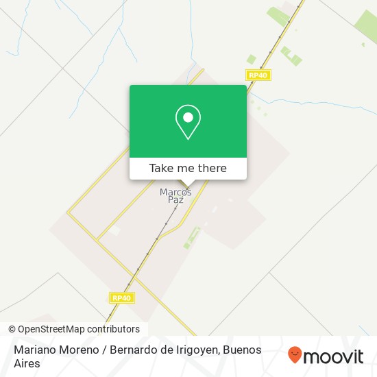 Mariano Moreno / Bernardo de Irigoyen map