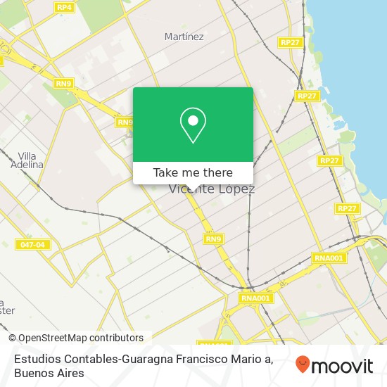 Estudios Contables-Guaragna Francisco Mario a map