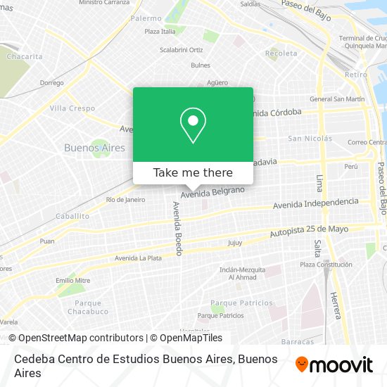 Cedeba Centro de Estudios Buenos Aires map