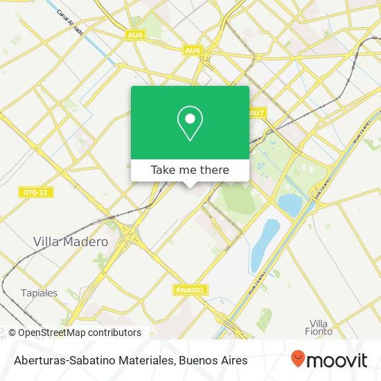 Aberturas-Sabatino Materiales map
