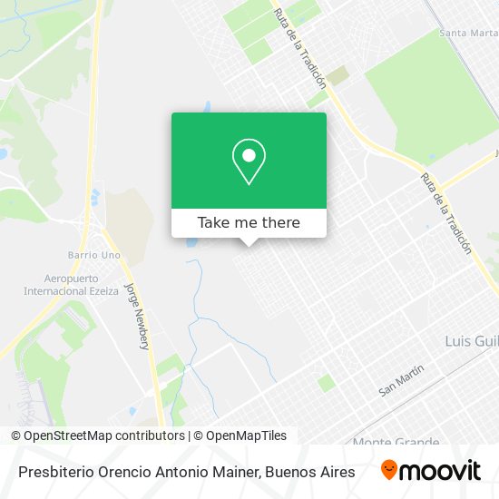Mapa de Presbiterio Orencio Antonio Mainer