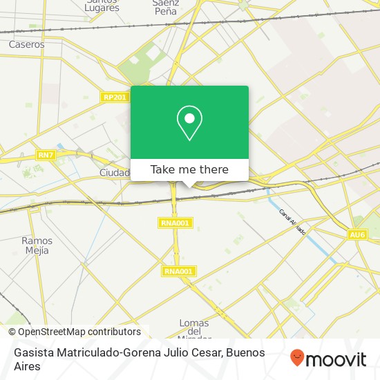 Mapa de Gasista Matriculado-Gorena Julio Cesar