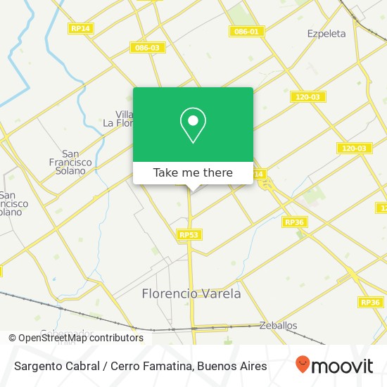 Sargento Cabral / Cerro Famatina map
