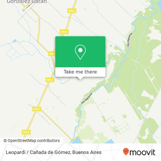 Leopardi / Cañada de Gómez map