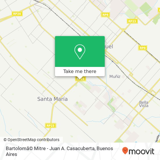 Bartolomã© Mitre - Juan A. Casacuberta map
