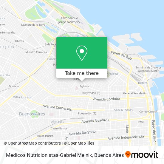 Medicos Nutricionistas-Gabriel Melnik map