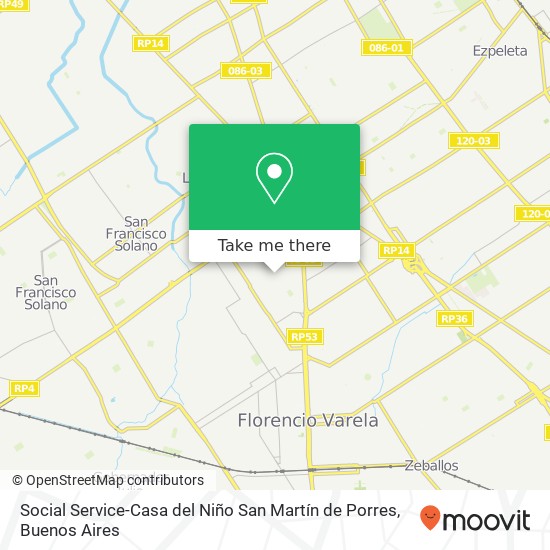 Mapa de Social Service-Casa del Niño San Martín de Porres