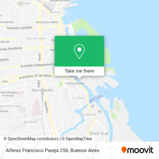 Mapa de Alferez Francisco Pareja 256