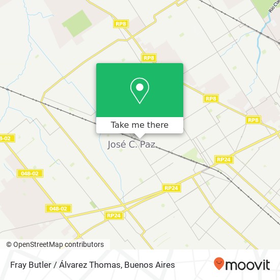 Mapa de Fray Butler / Álvarez Thomas