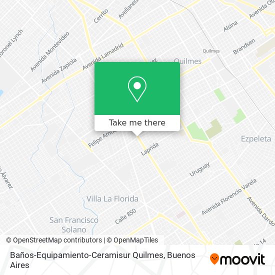 Baños-Equipamiento-Ceramisur Quilmes map