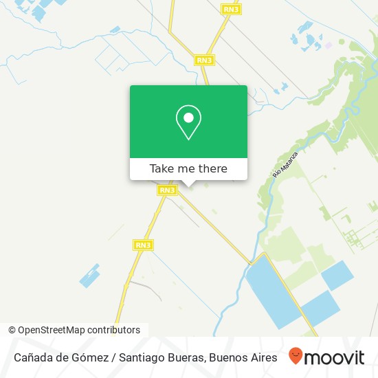 Cañada de Gómez / Santiago Bueras map
