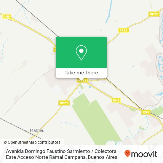Avenida Domingo Faustino Sarmiento / Colectora Este Acceso Norte Ramal Campana map