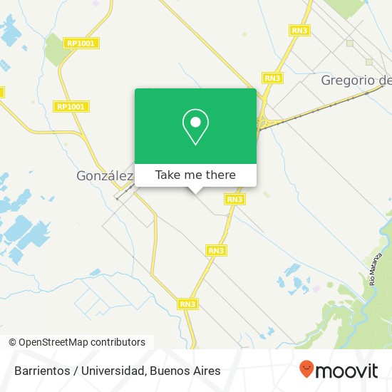Barrientos / Universidad map